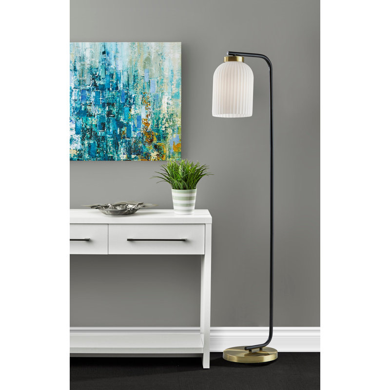 Textured Glass Floor Lamp