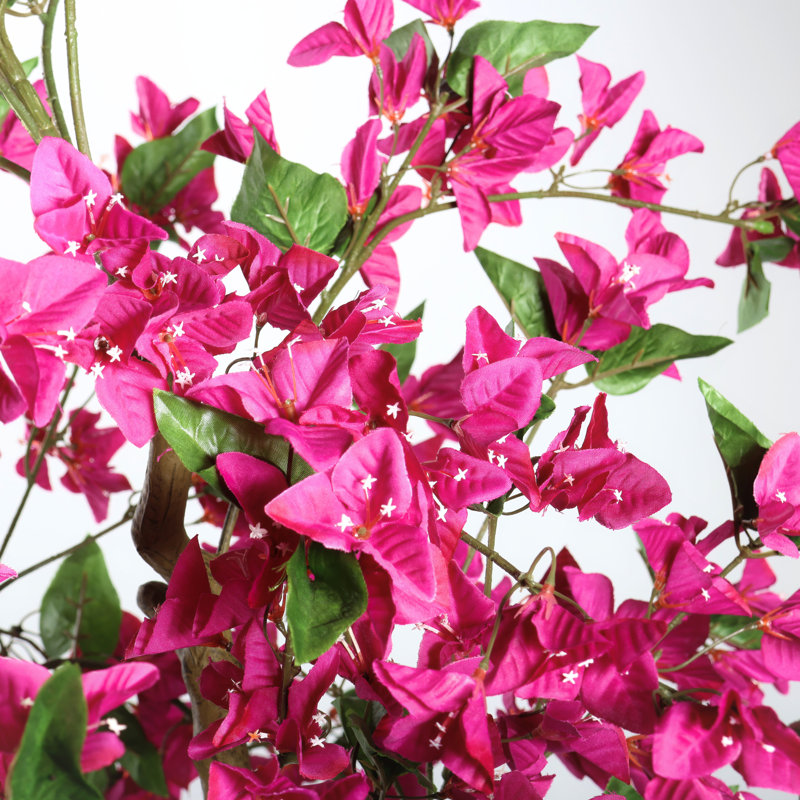 Bougainvillier artificiel en pot noir pour la décoration intérieure/extérieure