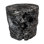 Black Wash Solid Wood Tree Stump End Table