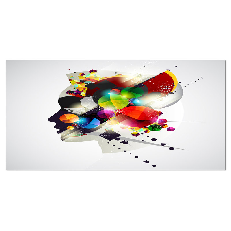Profil abstrait - reproduction d'impression, H 16 po x l 32 po x p 1 po, Toile tendue