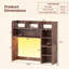 Bibliothèque de bureau à DEL, bibliothèque en bois avec rangement intégré pour bureau à domicile-149016132