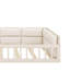 Lit plateforme double avec garde-corps et coussin-1879254200