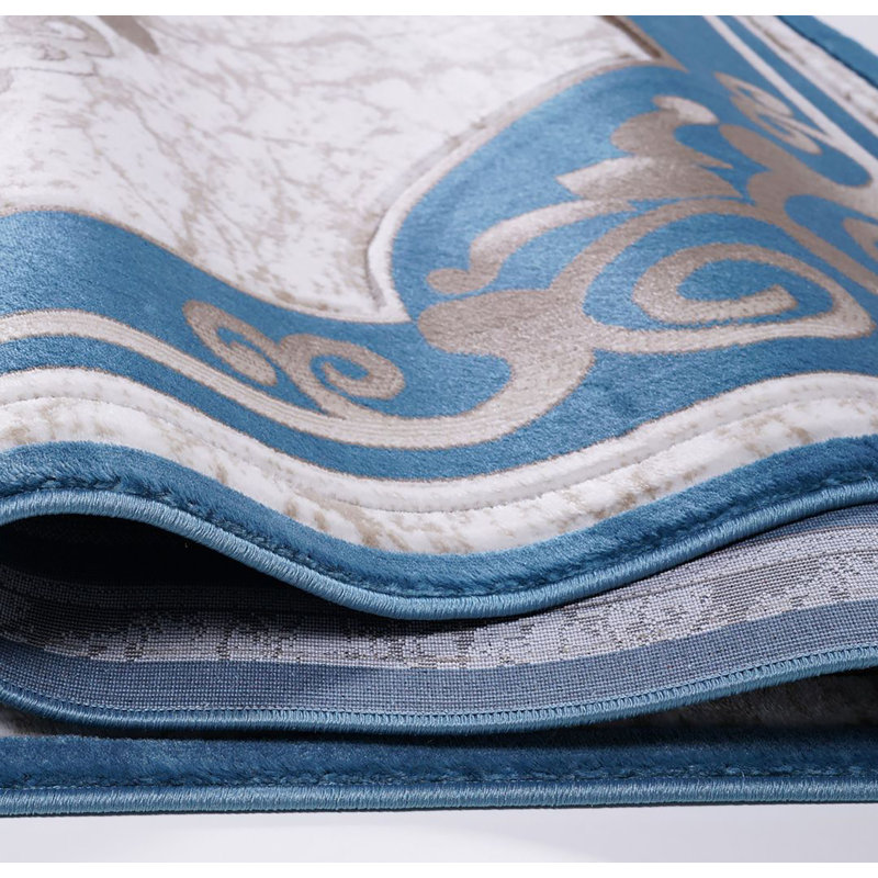 Tapis Guilliana-Turkish-BLEU, Rectangle 5 pi 3 po x 7 pi 2 po