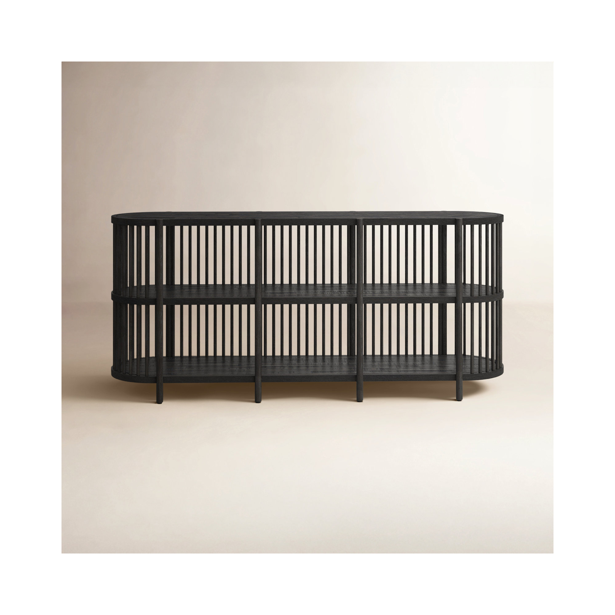 Charnock Wide Acacia Solid Wood, 32"H x 72"W x 18"D, Black Wash