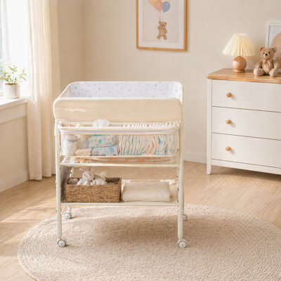 Baby Changing Table with Waterproof Changing Topper