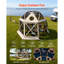 Tente escamotable Pop Up Gazebo, 12 x 12 pi, auvent de camping sphérique à 13 côtés avec toit amovible et sac de transport, à fixation rapide et à l'épreuve des piqûres, abri de soleil pour 8 à 10 personnes, beige