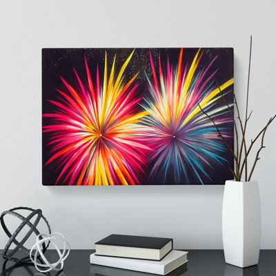 Delicious Fireworks - Wrapped Canvas