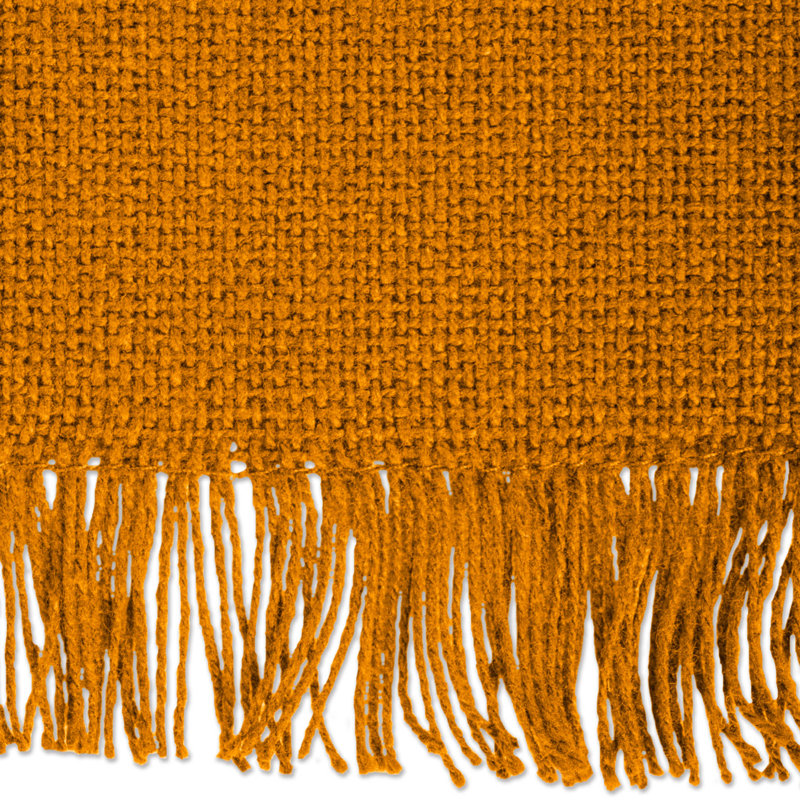 Laszlo Solid Color 100% Cotton Table Runner, 72" L x 14" W, Pumpkin Spice