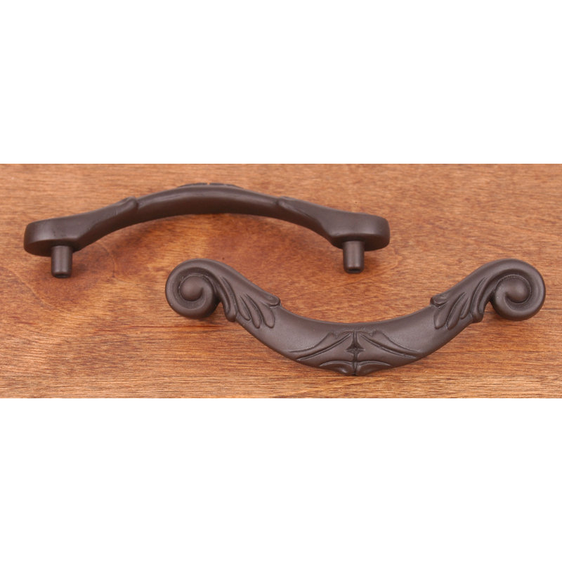Poignée courbée ornée CP Series, Bronze huilé, 3"