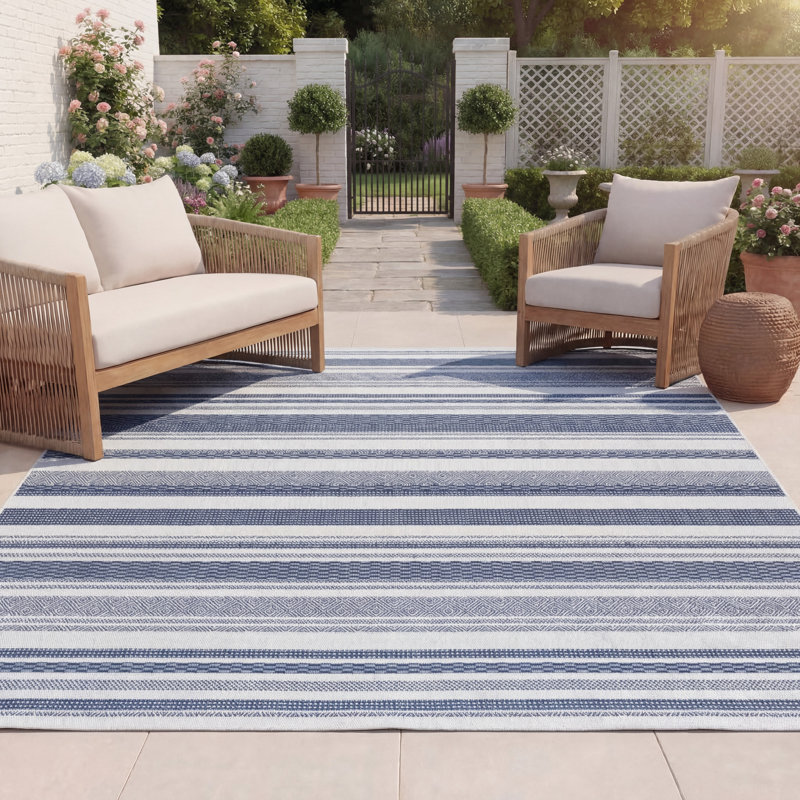 Legros Performance Performance Striped Rug, Rectangle 8' x 10'