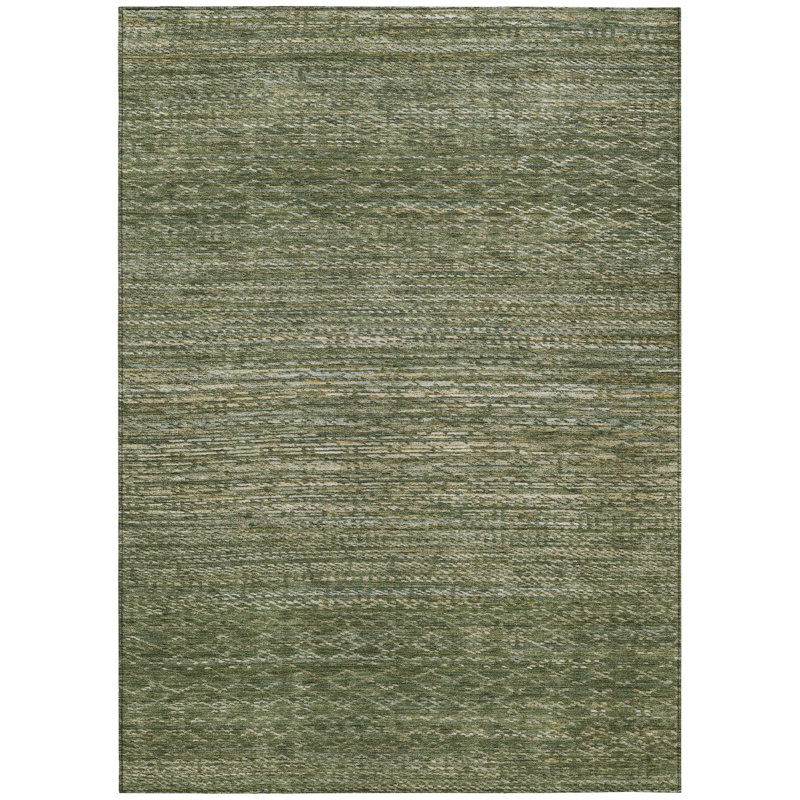 Machine Washable Indoor/Outdoor Kirksville ACN2150 Striped Rug, Rectangle 9' x 12'