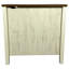 Table de chevet avec rangement et fonction de charge, brun blanc, pour la chambre à coucher, porte de grange de table de bout de salon, style moderne