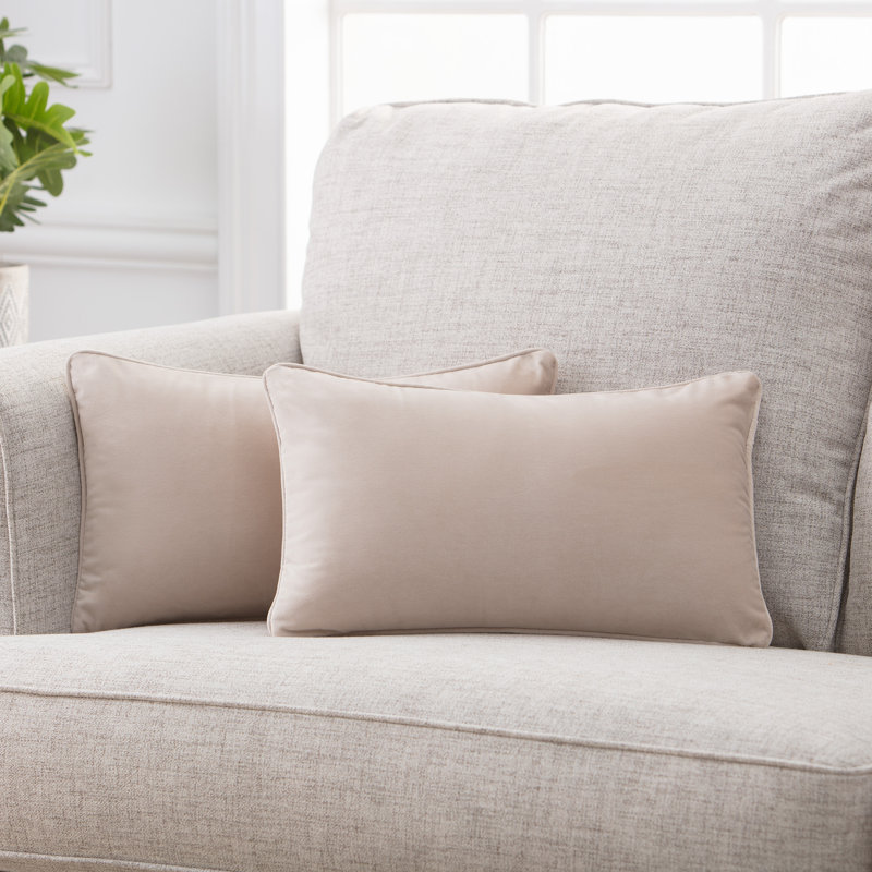 Housse de coussin en velours Chanasya Holland, Blanc cassé