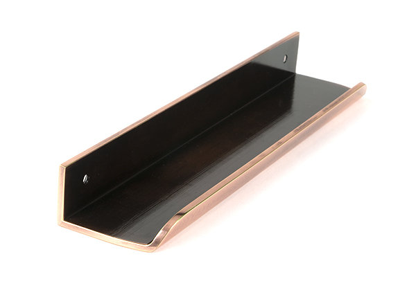 Moore Finger Pull, Polished Bronze, 6.7"