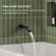Ensemble de robinet de douche à trois fonctions, pomme de douche et douche à main avec 5 réglages de jet-113343549