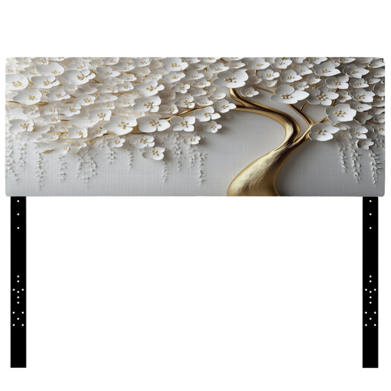 Tête de lit en tissu d'ameublement himari, Grand