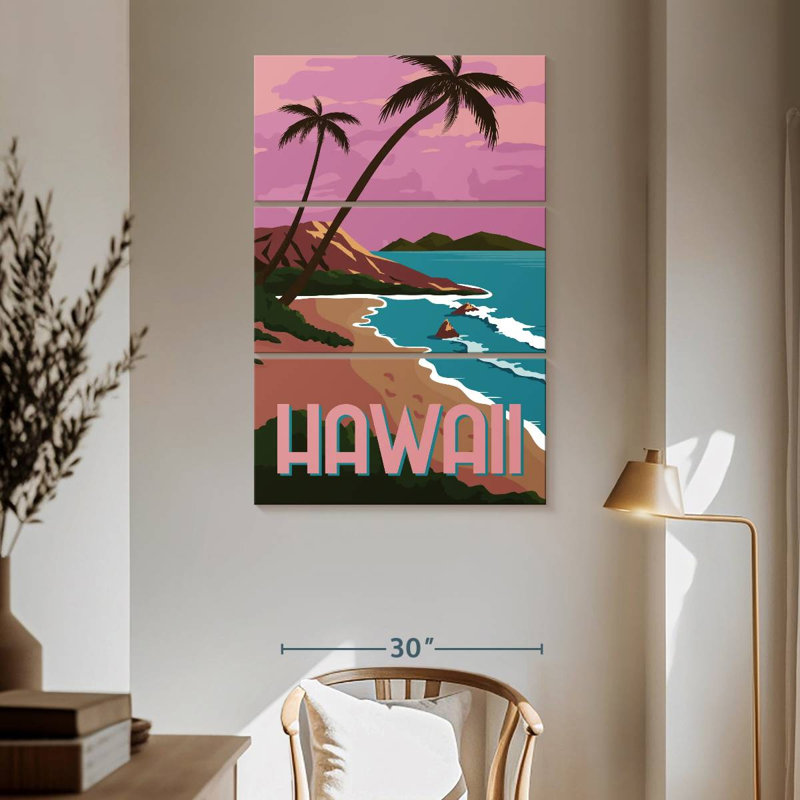 Affiche de coucher de soleil Gillard Hawaii, H 65 po x l 42 po