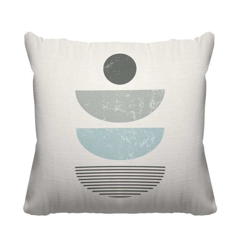 Coussin intérieur / extérieur Carmen Boho, gris, L 17 po x H 17 po