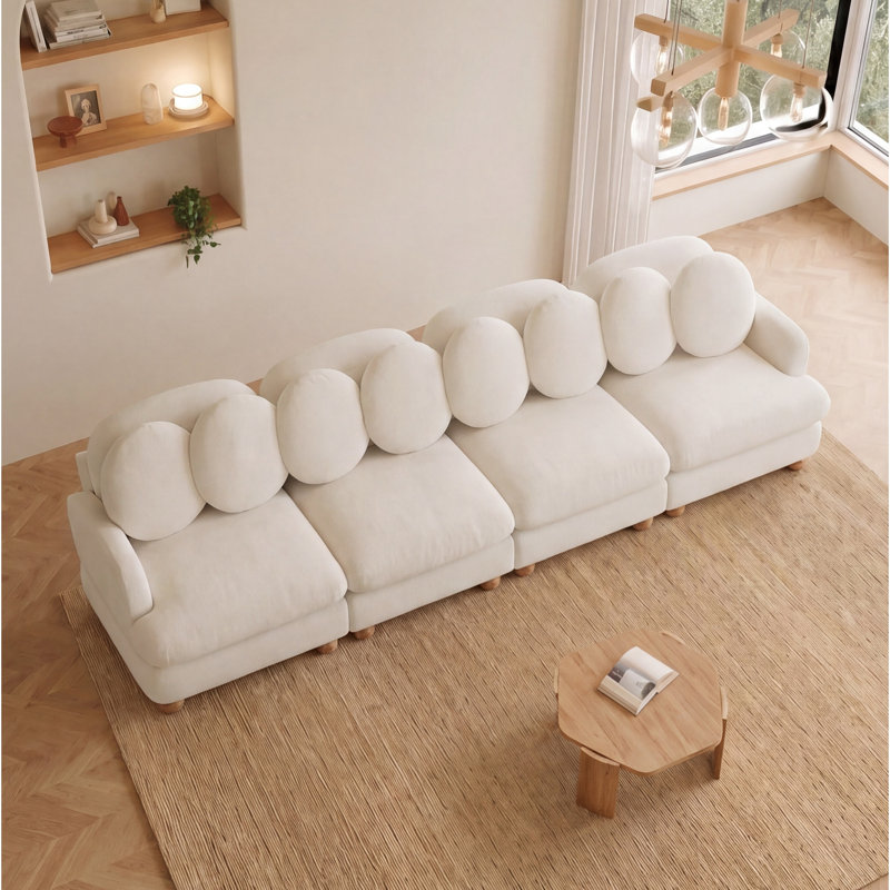Grand sofa modulaire en coin, Camel Chenille