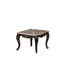 Ensemble de table basse et de table d'appoint en marbre de style transitionnel avec détails incurvés pour les salons élégants