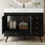 Meuble-lavabo autoportant moderne 36 po avec 1 armoire et 5 tiroirs, comptoir en pierre frittée, lavabo en céramique et pieds en acier inoxydable-1980152388-1992390048