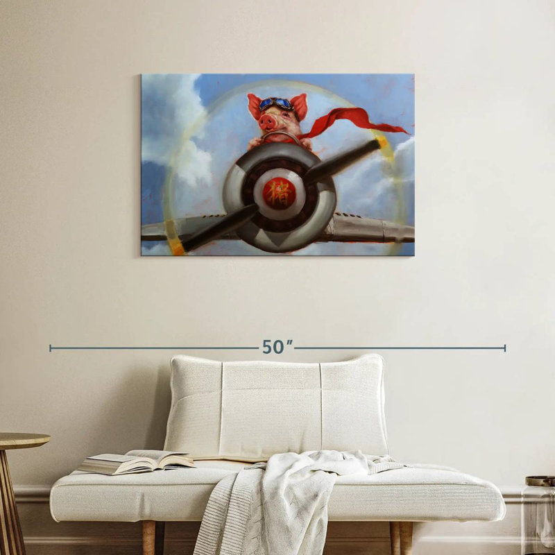 Brampt When Pigs Fly I, 24" H x 36" W