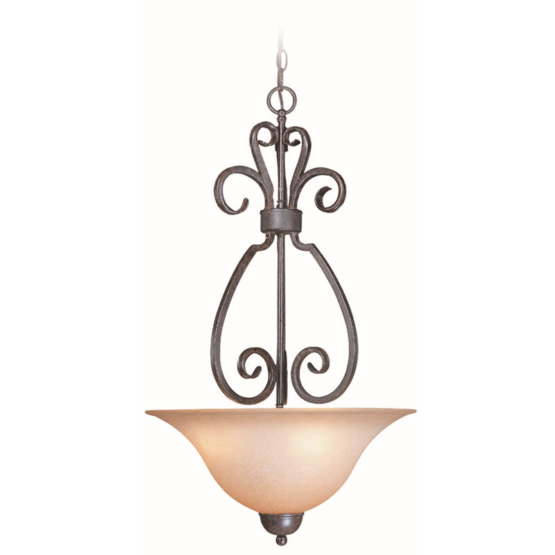 Luminaire suspendu bol 3 lumières unique Nettie