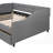 Full Size Upholstered Daybed with Two Drawers, Wood Slat Support, Gray (No Box Spring Needed, Sturdy &amp; Durable)