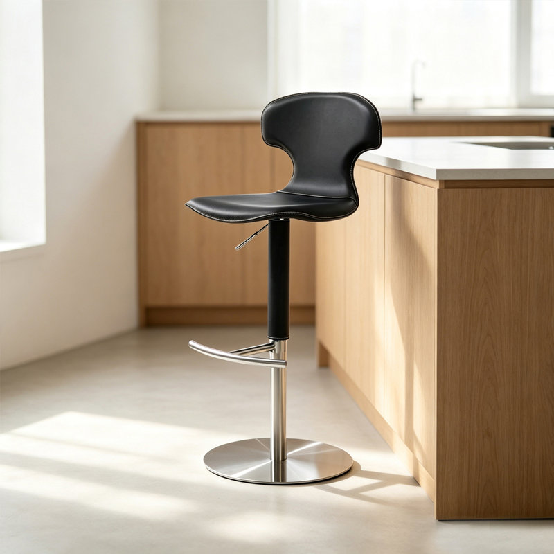 Chaise d'appoint noire à dossier solide (ensemble de 2), Noir