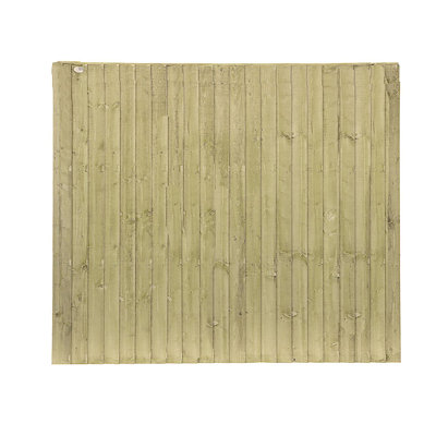 Standard Green Featheredge 1.65 M Vertical Fence Panel