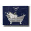 «Floral Bath 1 Indigo» par Courtney Prahl, art mural sur toile, 16 po x 12 po-277021756