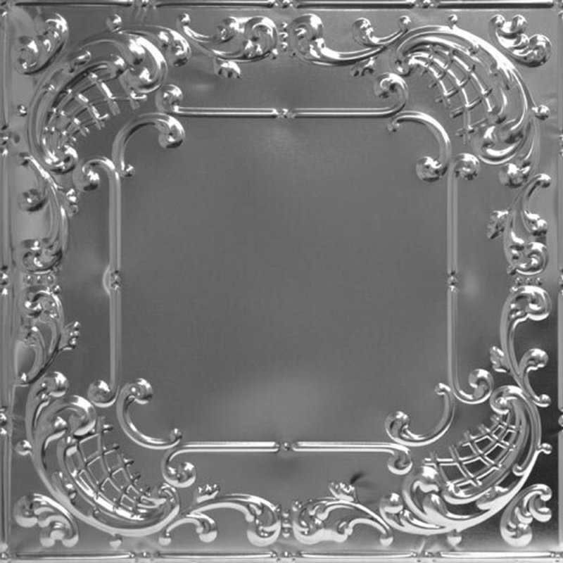 Baby's Breath 2 ft. x 2 ft. Drop-in Tin Ceiling Tile, Unfinished Steel