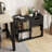 1 Pcs 3-cube Bookcase Organizer With 2-tier Wooden Storage Shelf & Pull-out Drawer
