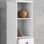 Grande structure autoportante peinte en MDF peint blanc, 3 tiroirs + tablettes réglables pour un rangement plus flexible