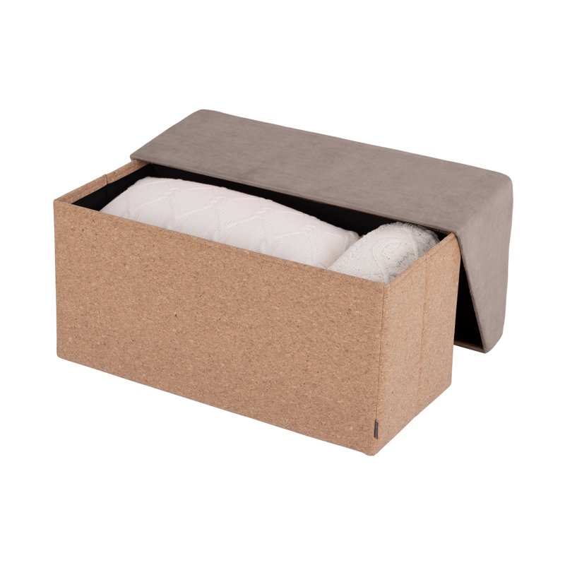 The Vineyard Cork Storage Trunk Ottoman, Taupe