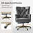 Jacinto Transitional 44.5"H Genuine Leather Wingback Design 360° Swivel Tilting Lock Office Chair with Tufted Backrest-449270416