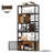 Bar Cabinet with Power Outlets, 6-Tiers Storage Cabinet Coffee Bar-661535896