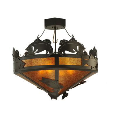 Plafonnier semi-encastré 4 lumières 37,5 po
