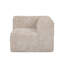Canapé modulable deux places en mousse haute densité compressée et fausse fourrure couleur taupe-305956598