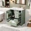 Meuble-lavabo bleu 30 po avec lavabo - Armoire autoportante en bois massif avec plateau en céramique, portes et tiroirs à fermeture en douceur, rangement spacieux, conception moderne peu encombrante-541633902