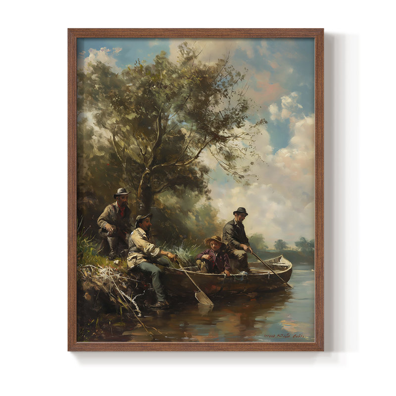 NAUTICAL Series DLXVII, reproduction encadrée - bois massif, H 15 po x l 12 po, Noyer