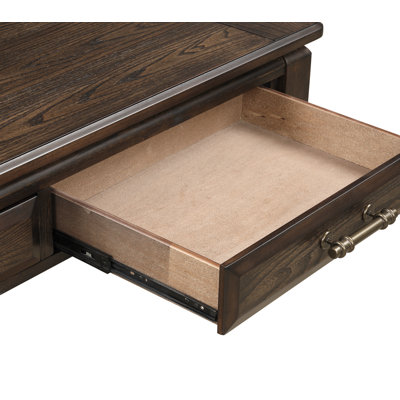 Mahogany Traditional Cocktail Table W/ Storage