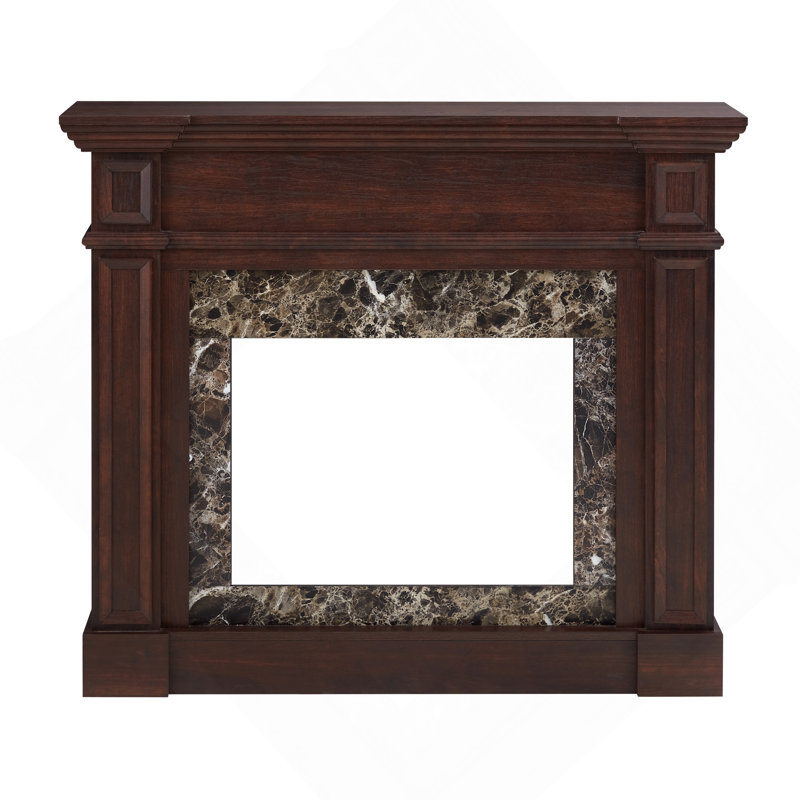 Only Mantel (Not Included 23" Fireplace)--Cherry, 45.6"W*11.8"D*40"H, Burgundy