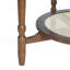 Table basse 31,5 "en forme de pétale et tablette en rotin