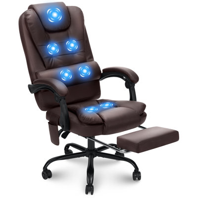 Fauteuil de bureau ergonomique avec repose-pieds Massage