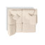 Canapé convertible modulaire en L en chenille pour salon, design élégant, beige chaud