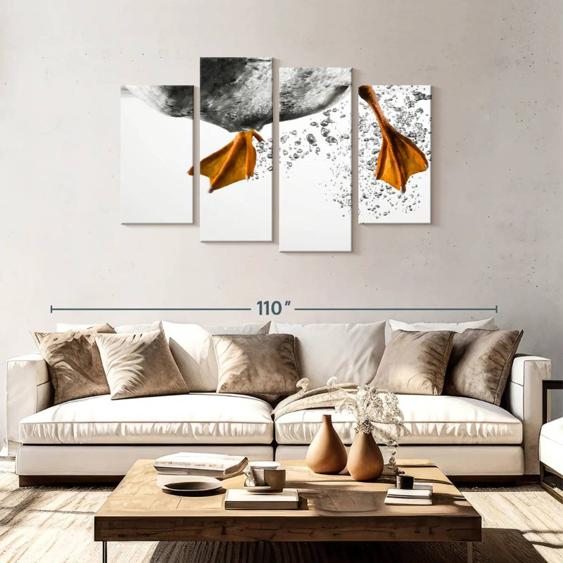 Brampt Duck Feet Underwater, 48"H x 75"W