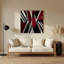Art abstrait en métal rouge 29 formes abstraites-1356851968