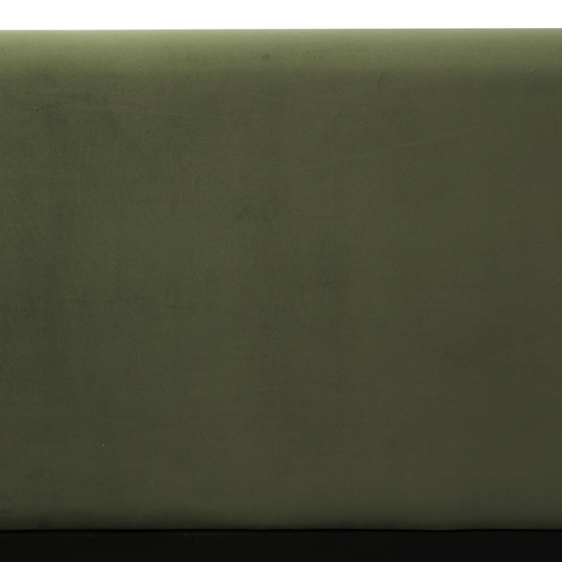 Lit plateforme tapissier avec tête de lit courbée