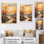 «Orange Tree Moon Silhouette Landscape II», reproduction d'art sur toile florale-91362617-91362612